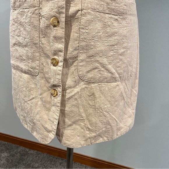 Cummense Sleeveless Beige Button-Down Dress size small - Picture 6 of 13